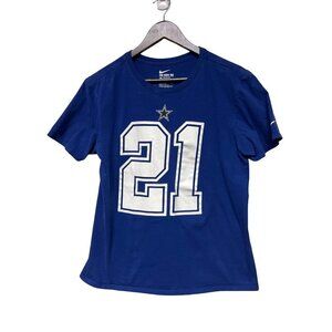 Nike The Tee Dallas Cowboys Ezekiel Elliott 21 Blue T-Shirt Men's Size Medium
